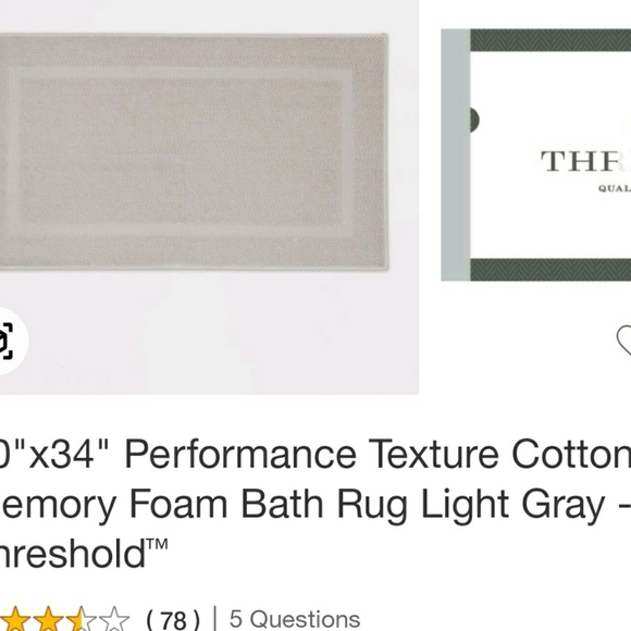 Threshold Bath Threshold Performance Texture Memory Foam Bath Rug